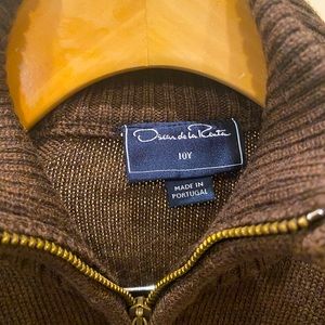 Oscar de la Renta boys zip up sweater
